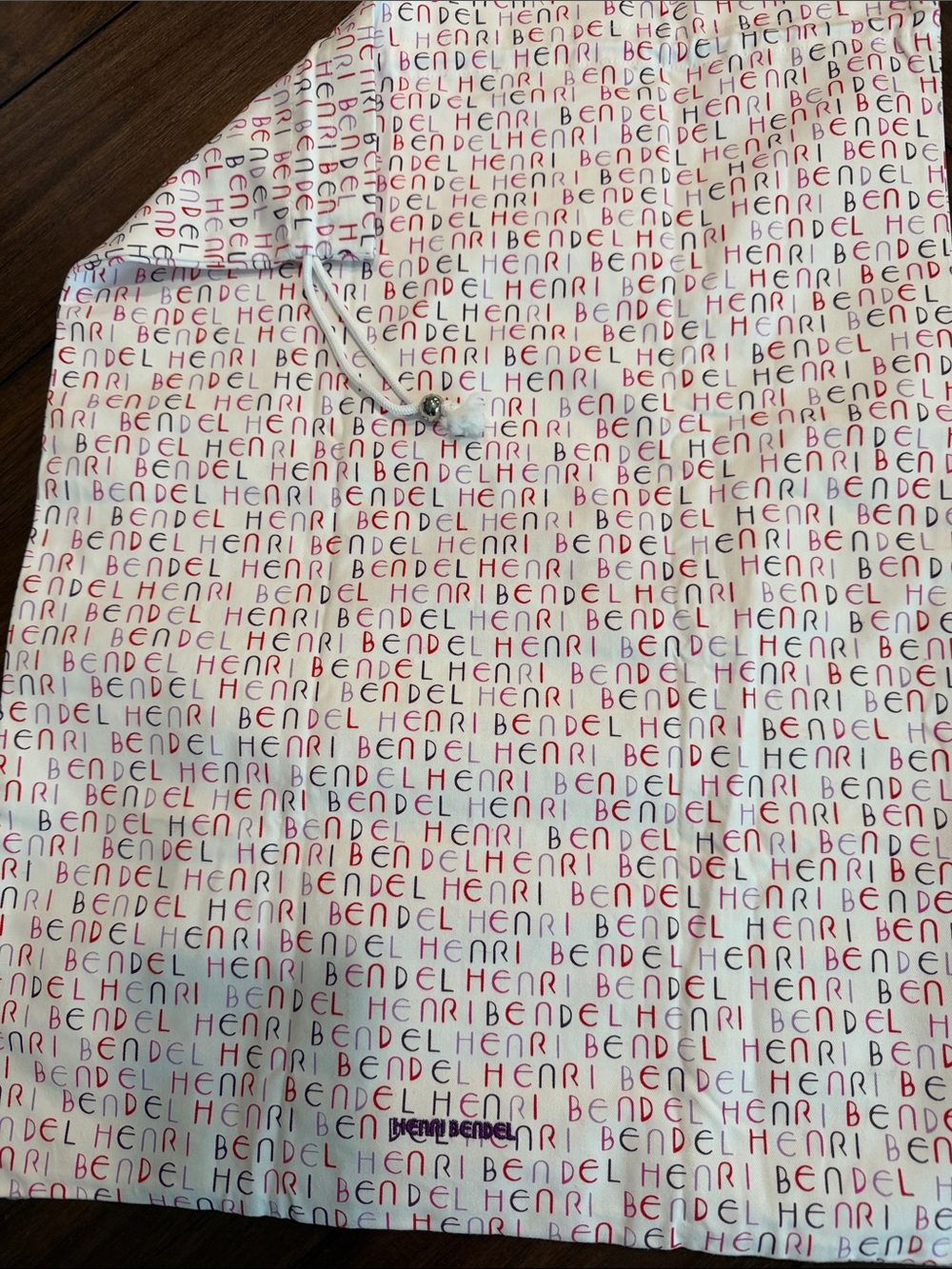 Henri Bendel NWOT Repeated Logo Pink and Purple Laundry Tote - Picture 3 of 6